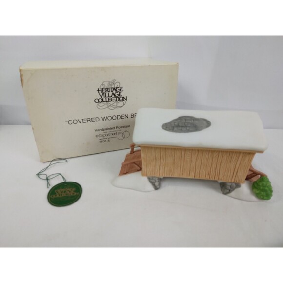 Dept 56 Covered Wooden Bridge New England Village Accessory 65315 - Picture 1 of 8